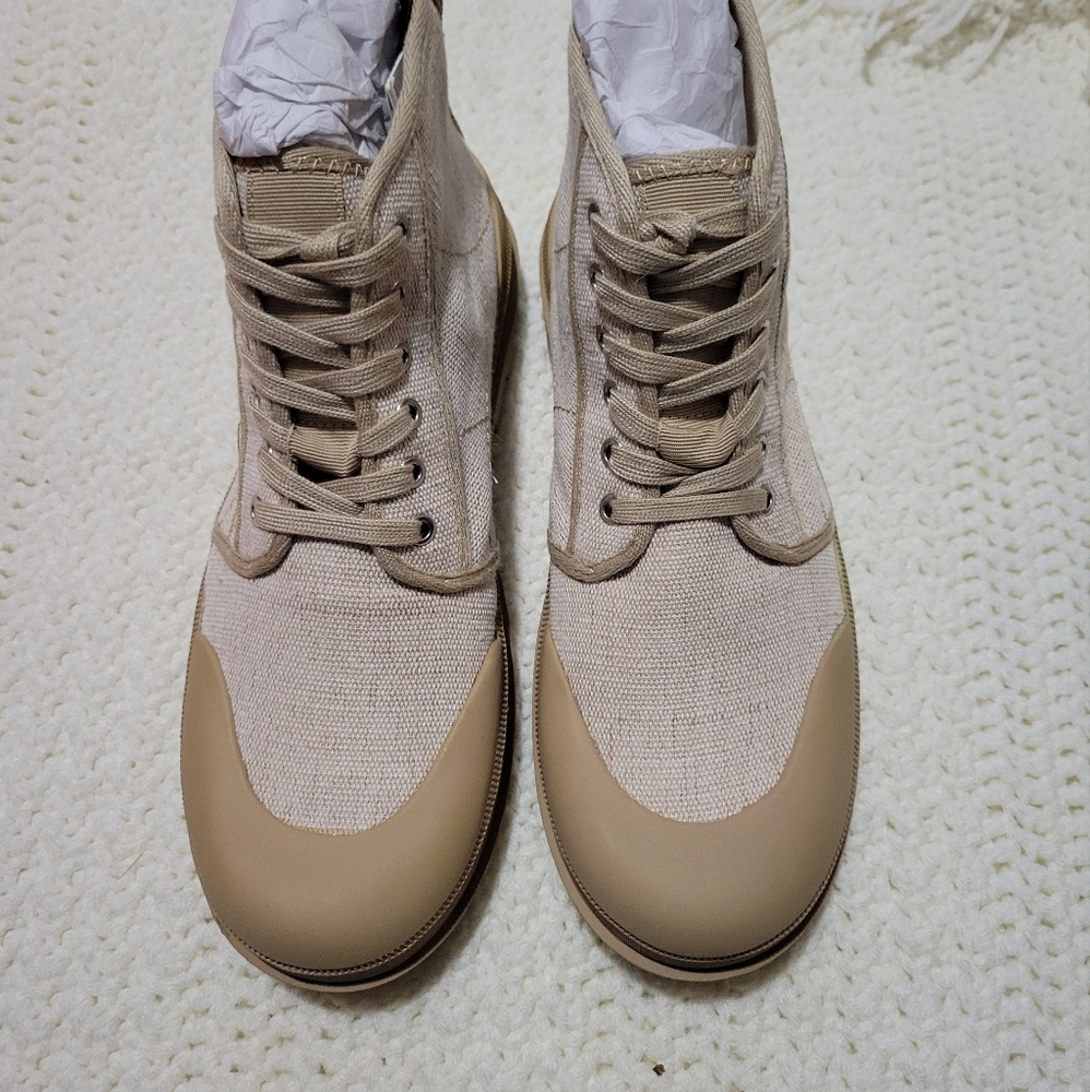Zara Laced Front Sneaker Style Canvas Ankle Boots